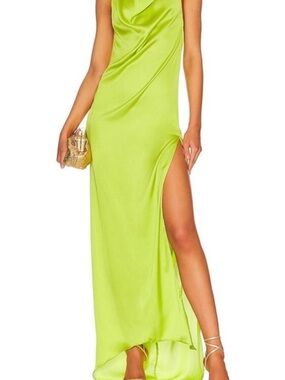baobab mia midi satin dress in green Collection | Dresses | Nwt Baobab Large Resort wear
